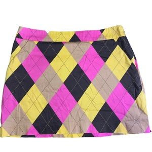 Vintage Loudmouth Ladies Argyle Good Skirt Size 10